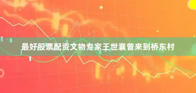 最好股票配资文物专家王世襄曾来到桥东村